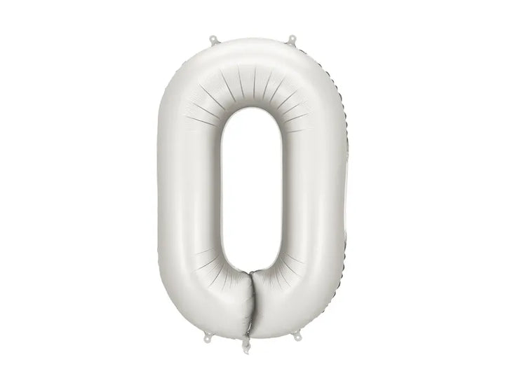 Globo de papel de aluminio número , 86 cm, plateado