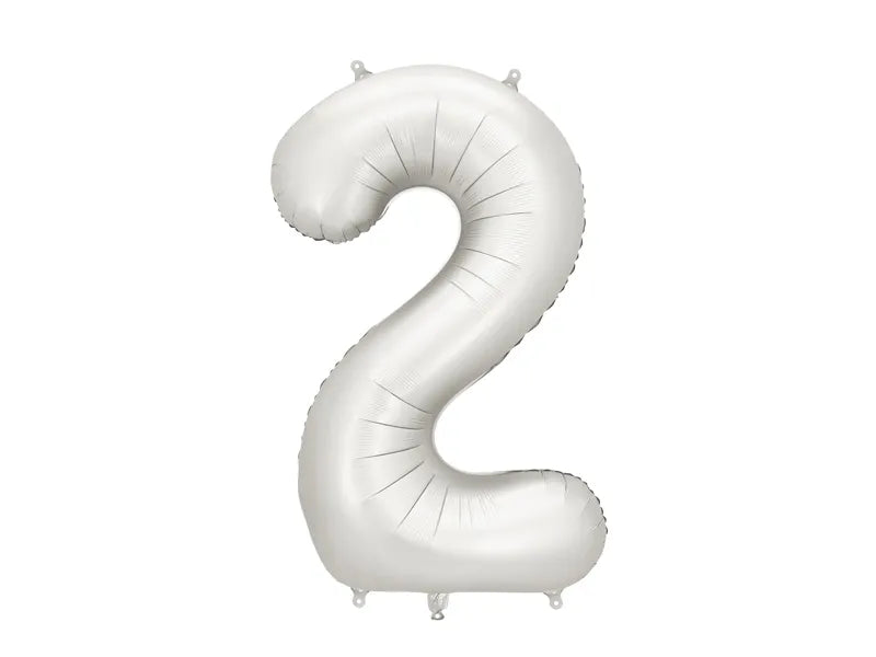 Globo de papel de aluminio número , 86 cm, plateado
