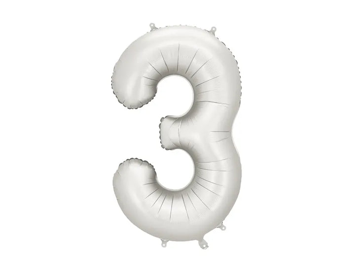 Globo de papel de aluminio número , 86 cm, plateado