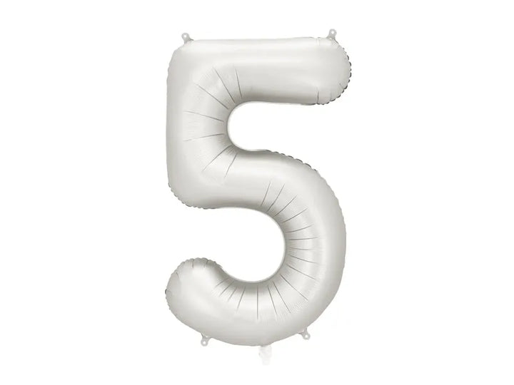 Globo de papel de aluminio número , 86 cm, plateado