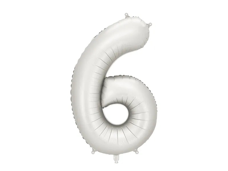 Globo de papel de aluminio número , 86 cm, plateado