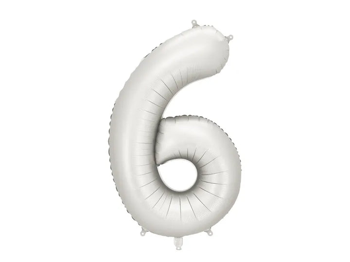 Globo de papel de aluminio número , 86 cm, plateado