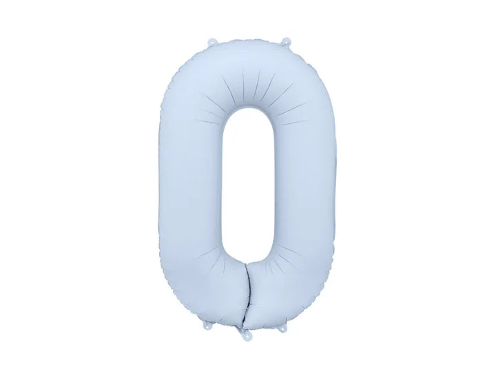 Globo de papel de aluminio número , 86 cm, AZUL CLARO