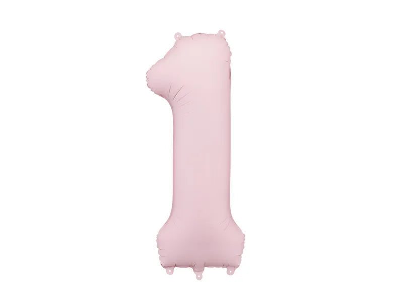 Globo de papel de aluminio número , 86 cm, ROSA CLARO