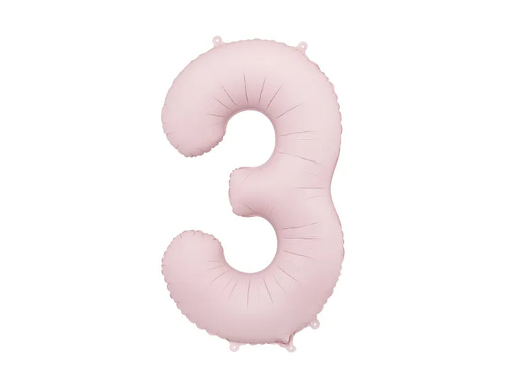 Globo de papel de aluminio número , 86 cm, ROSA CLARO