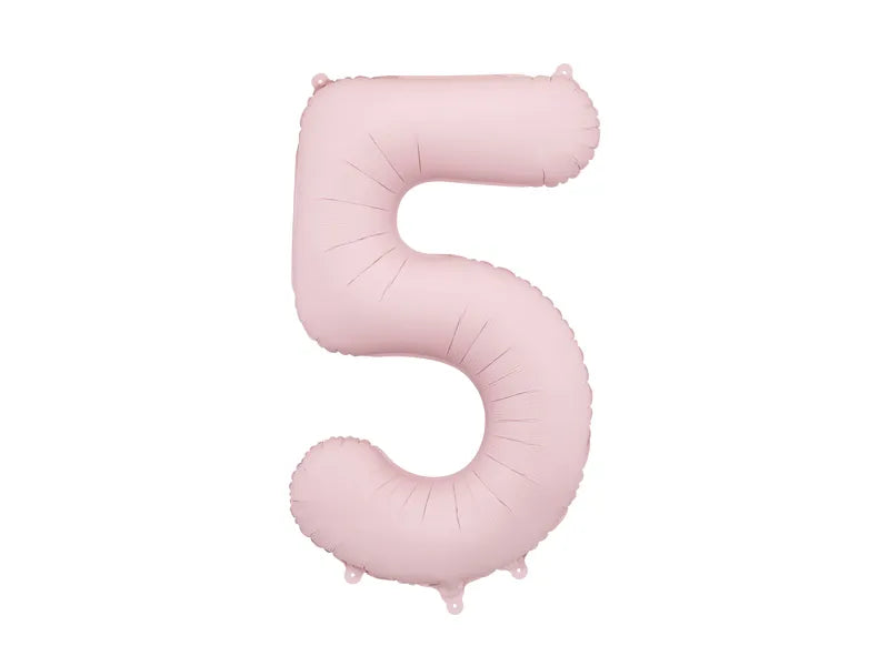 Globo de papel de aluminio número , 86 cm, ROSA CLARO