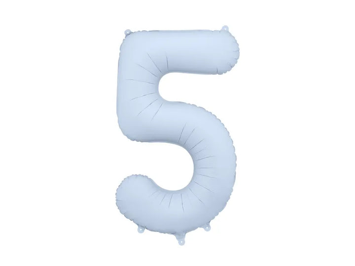 Globo de papel de aluminio número , 86 cm, AZUL CLARO