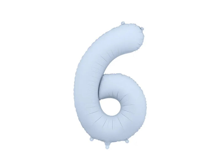 Globo de papel de aluminio número , 86 cm, AZUL CLARO