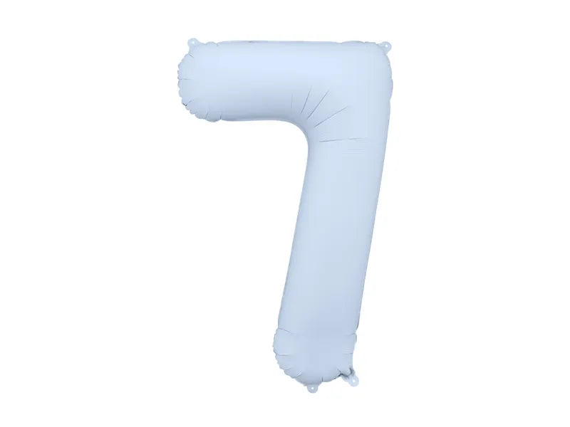 Globo de papel de aluminio número , 86 cm, AZUL CLARO