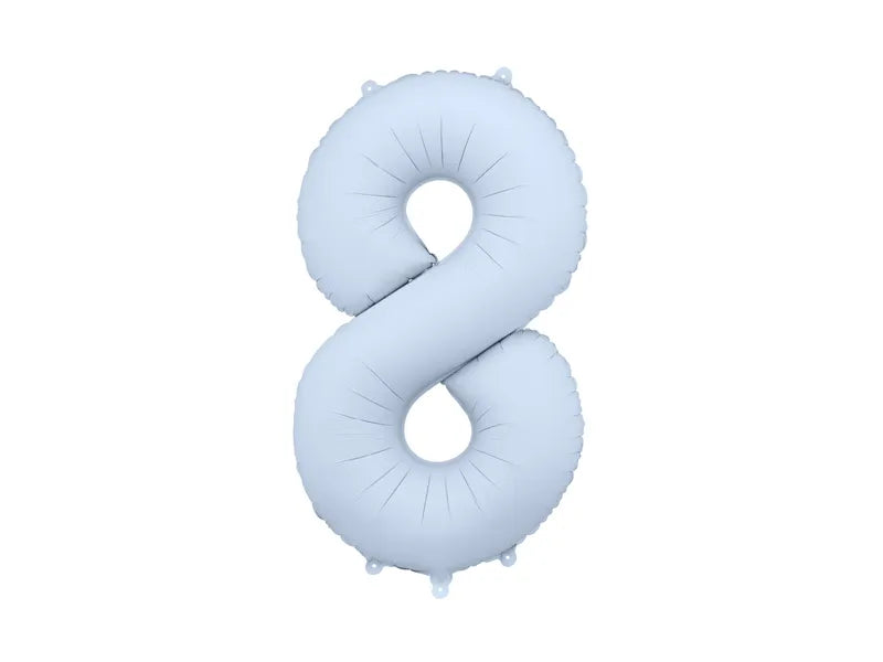 Globo de papel de aluminio número , 86 cm, AZUL CLARO