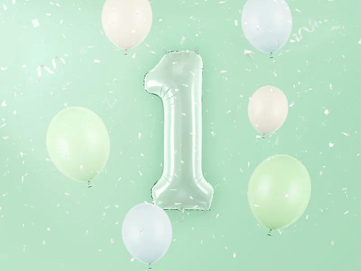 Globo de papel de aluminio número , 86 cm, VERDE