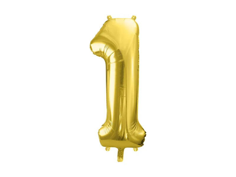 Globo metalizado, 72 cm, color oro claro.