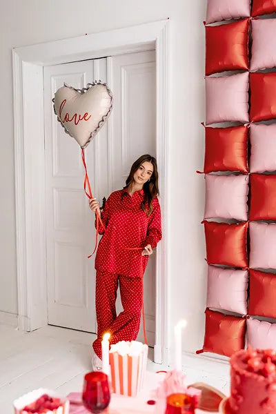 Globo de papel de aluminio con forma de corazón, 50x47cm, surtido