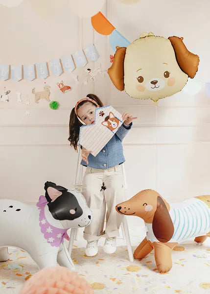 Globo de papel de aluminio con forma de perro, 63 x 48,5 cm, surtido
