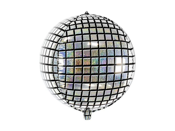 Globo de aluminio con forma de bola de discoteca, 40 cm