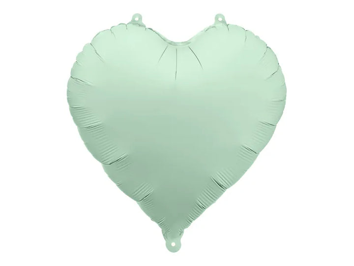 Globo de papel de aluminio con forma de corazón, 45 cm, verde.