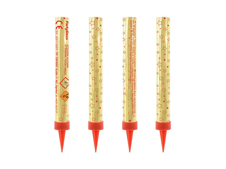Bengalas / para pasteles, doradas, 12 cm