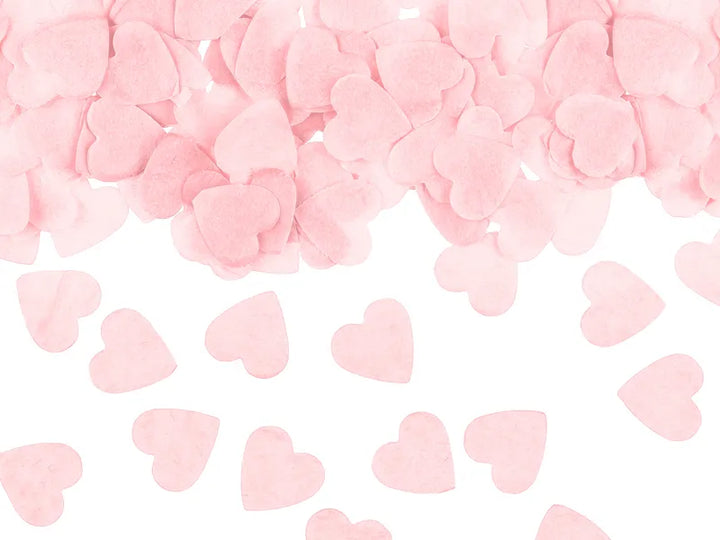 Corazones de confeti, 1,6 x 1,6 cm, rosa claro, 15 g