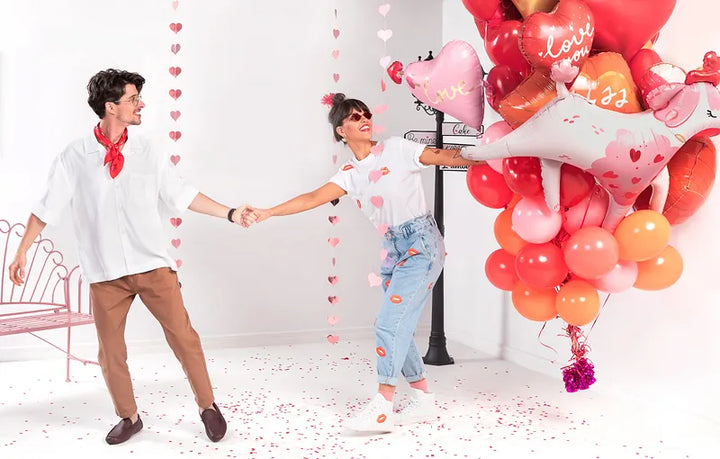 Corazones de confeti, rojos, 25 mm, 10 g