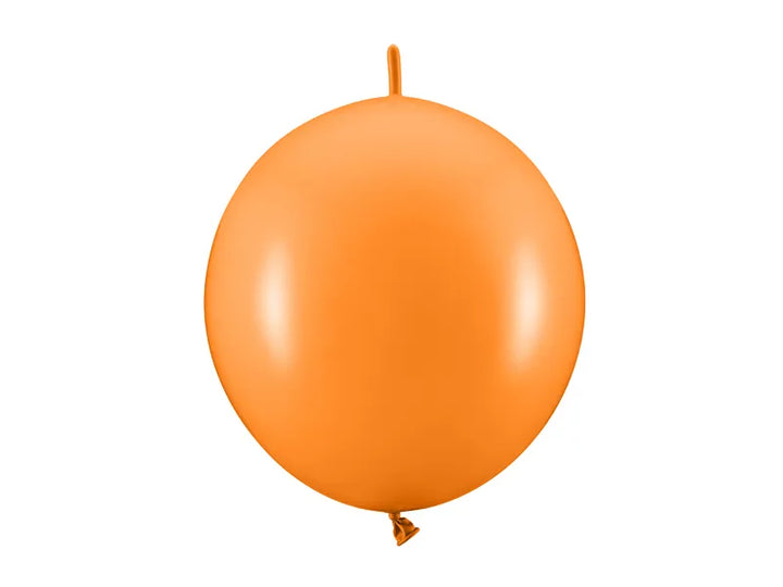 Globos con conector, 28 cm, color naranja mandarina pastel.