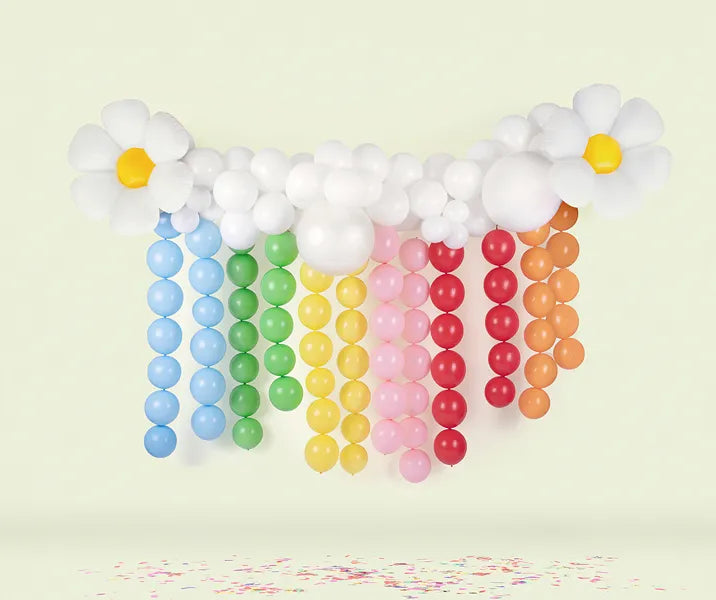 Globos con conector, 28 cm, color naranja mandarina pastel.