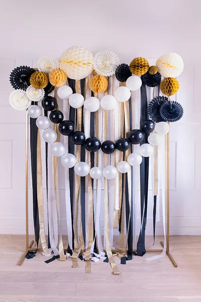Globos con conector, 28 cm, blanco puro pastel