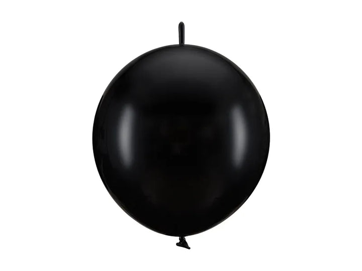 Globos con conector, 28 cm, negro pastel