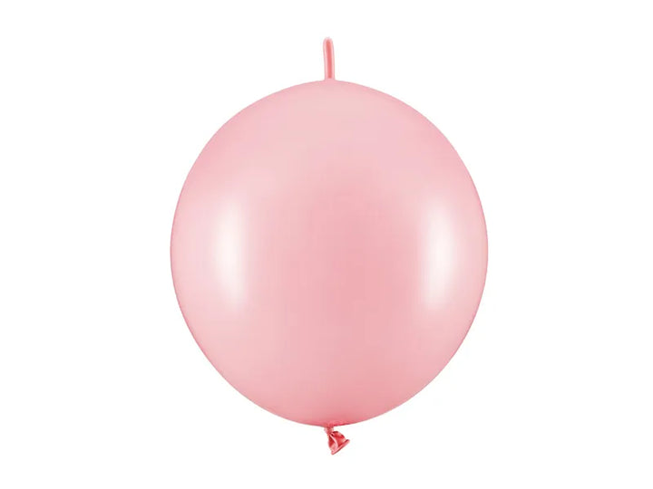 Globos con conector, 28 cm, rosa pastel - 20 unidades