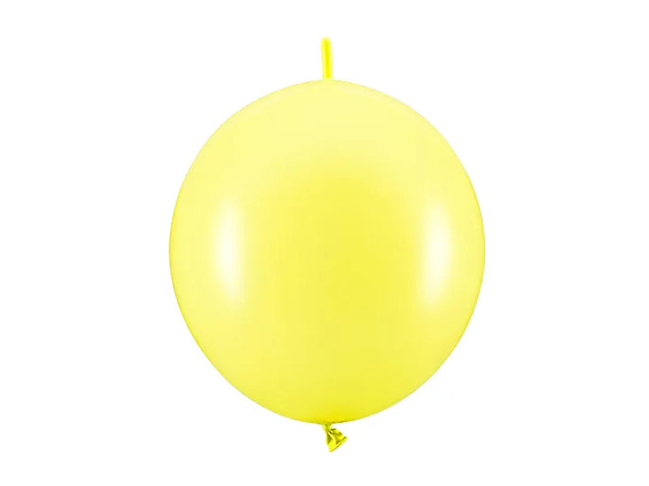 Globos con conector, 28 cm, color amarillo limón pastel.
