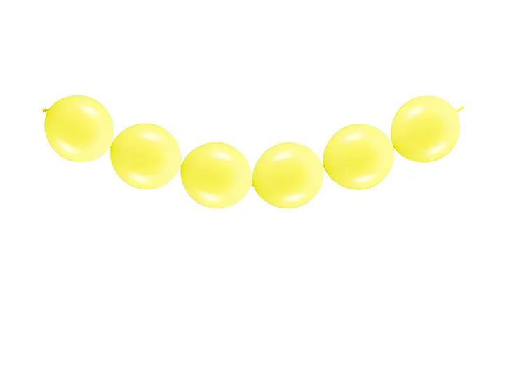 Globos con conector, 28 cm, color amarillo limón pastel.
