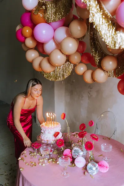 Globos con conector, 33 cm, color nude - 1 paquete / 20 unidades