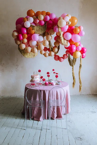 Globos con conector, 33 cm, rosa claro