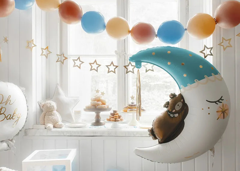 Globos con conector, 33 cm, rosa empolvado
