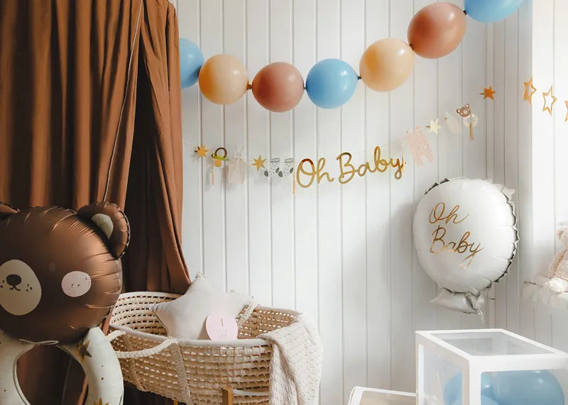 Globos con conector, 33 cm, azul claro