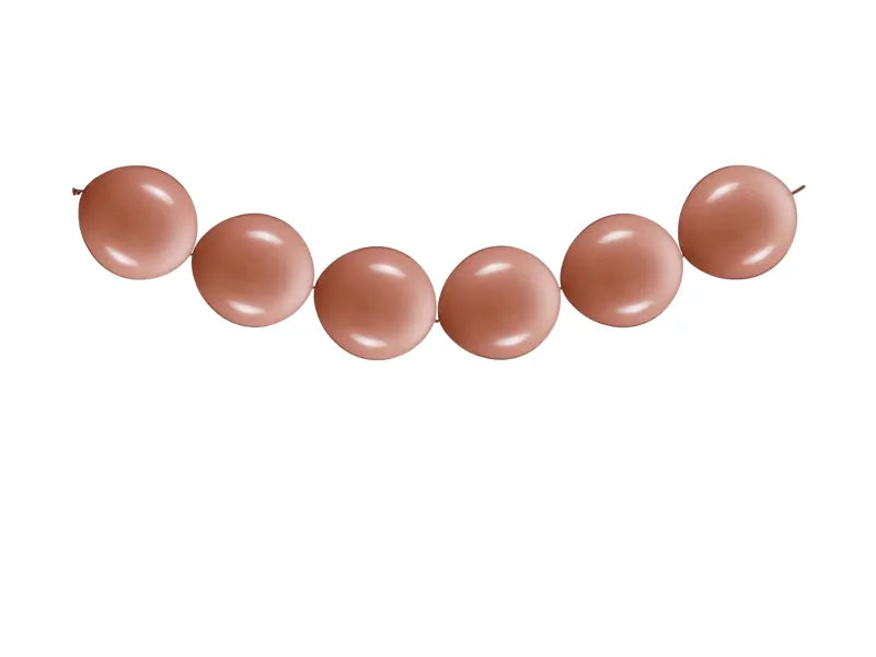 Globos con conector, 33 cm, rosa empolvado