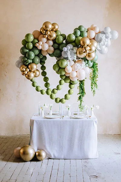 Globos con conector, 33 cm, color oliva