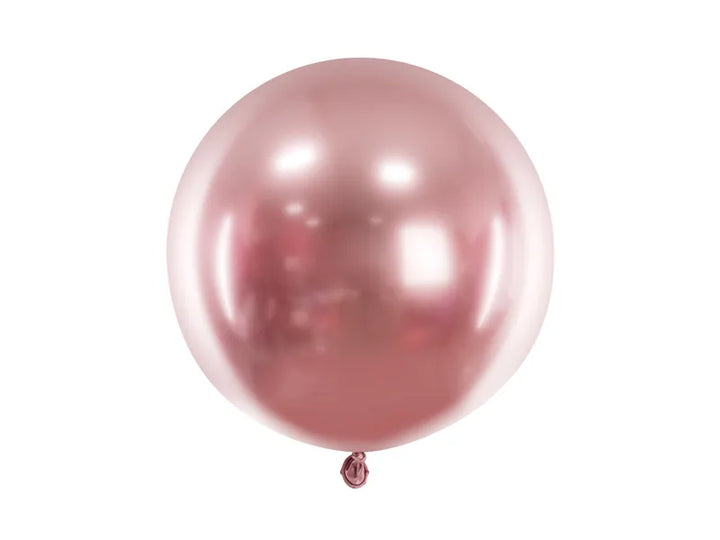Globo redondo metalizado de 60 cm, oro rosa