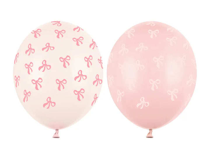 Globos de 30 cm, lazos, surtido - 6 unidades