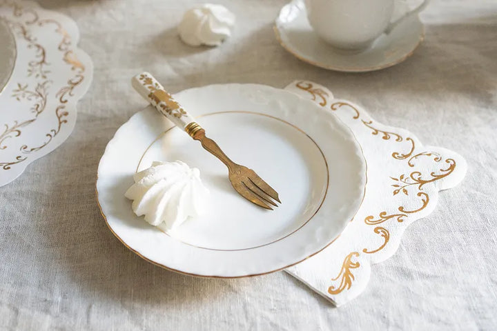 Servilletas decorativas, 33x33 cm, blancas