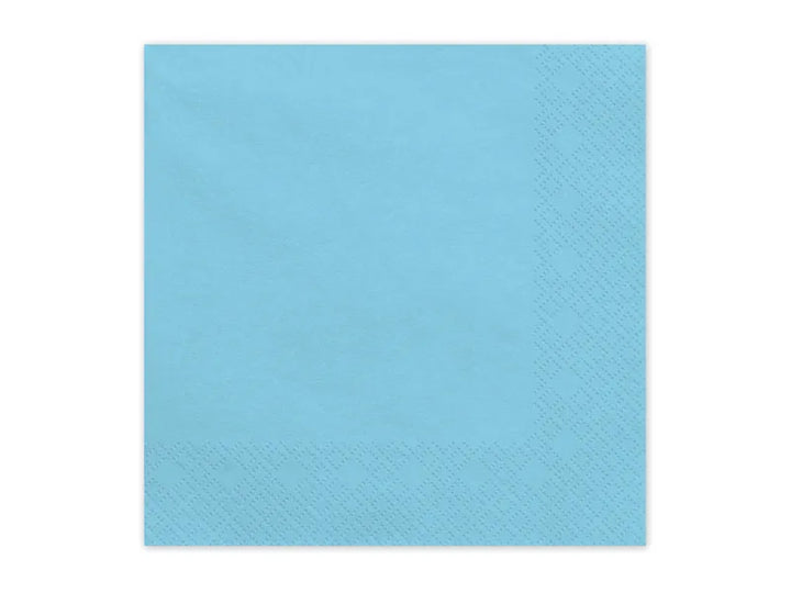Servilletas de papel, azul claro, 33x33 cm