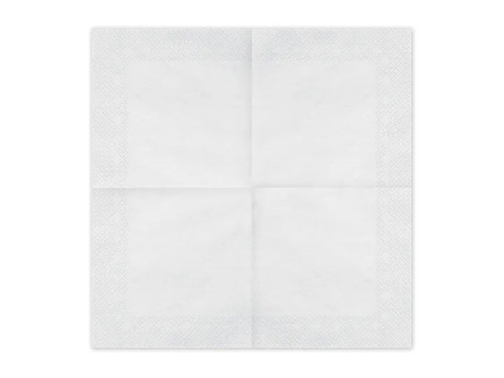 Servilletas de papel blancas, 33x33 cm.