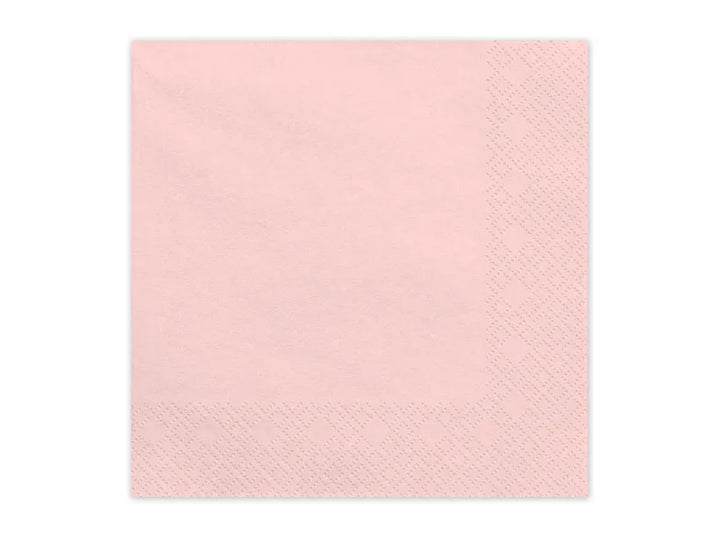 Servilletas de papel, rosa claro, 33x33 cm