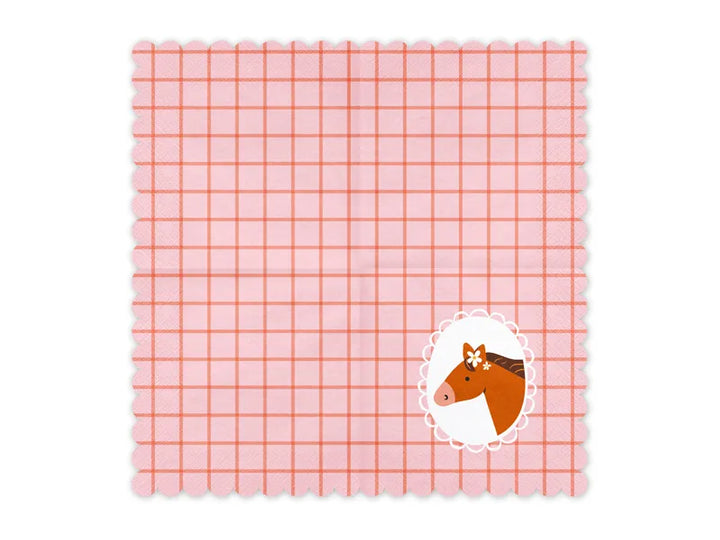 Servilletas con estampado de caballos, 33x33 cm, surtido