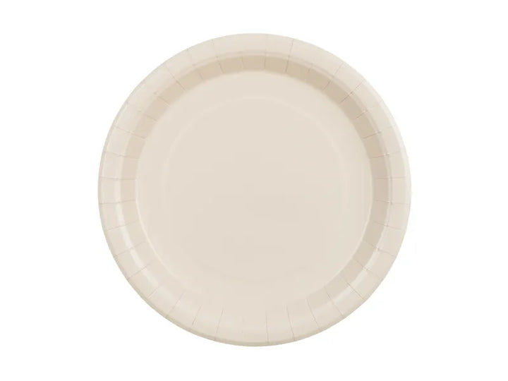 Platos de papel, color beige, 23 cm