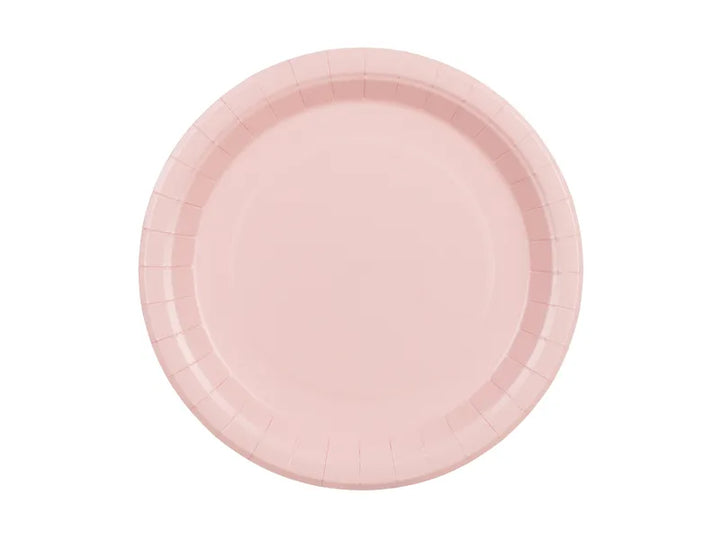 Platos de papel, rosa claro, 18 cm
