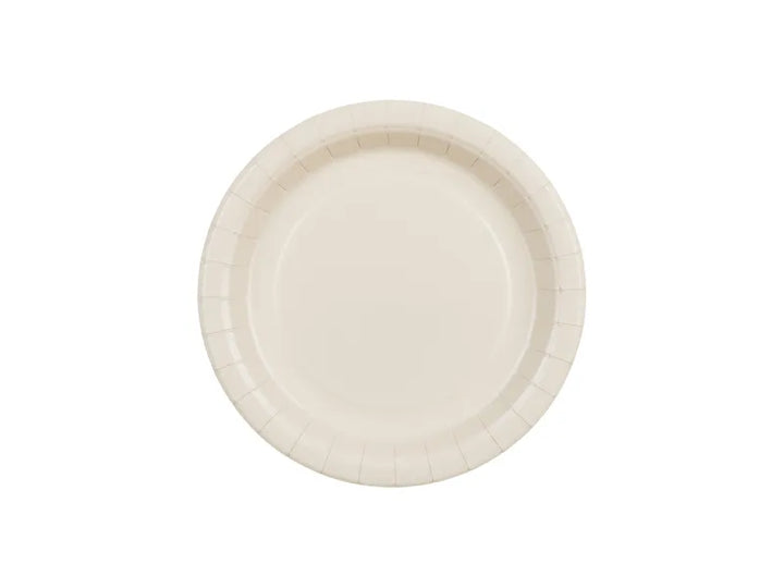 Platos de papel, color beige, 18 cm