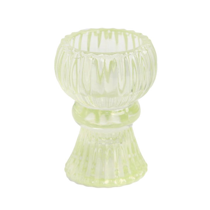 Portavelas pequeño de cristal VERDE