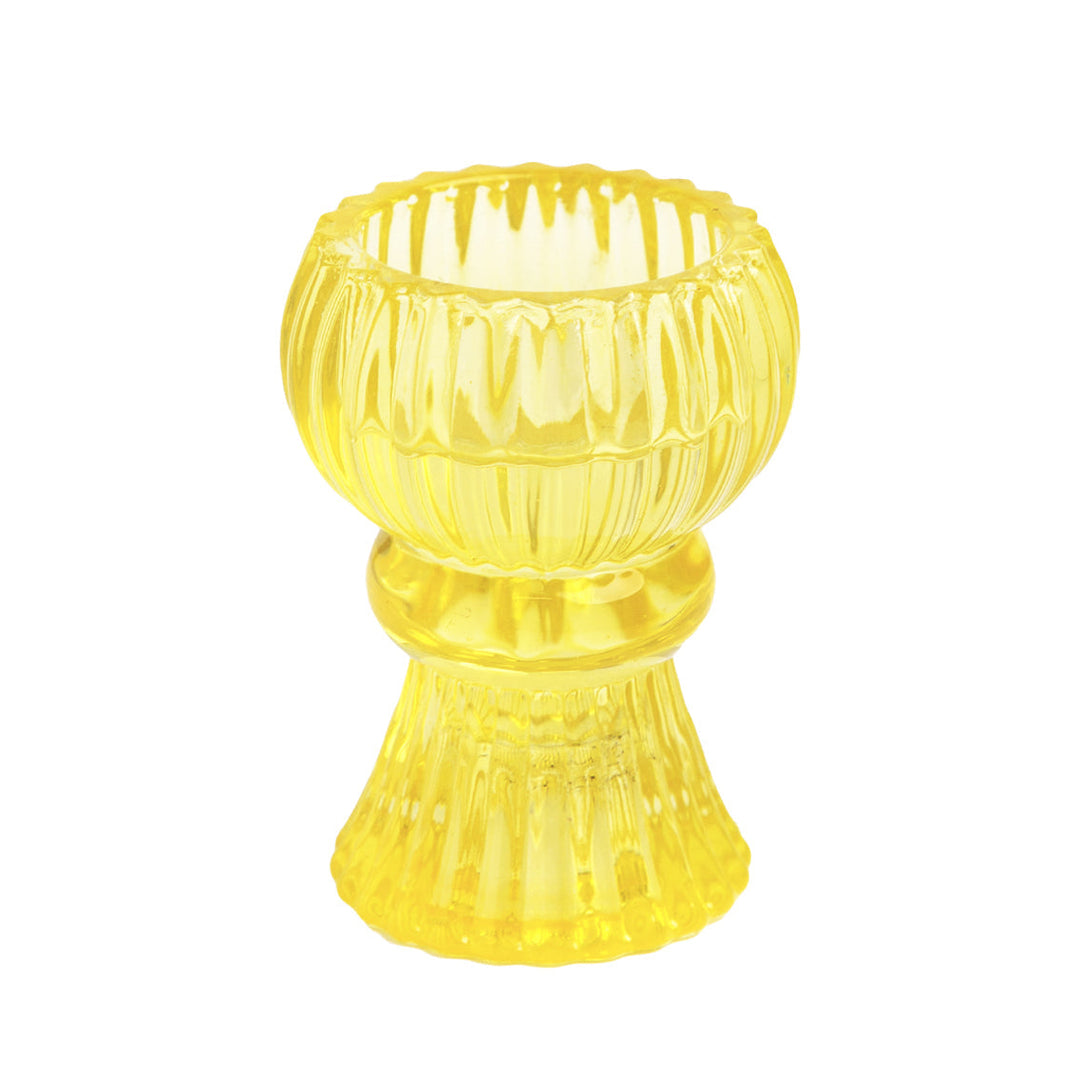 Portavelas pequeño de cristal VERDE