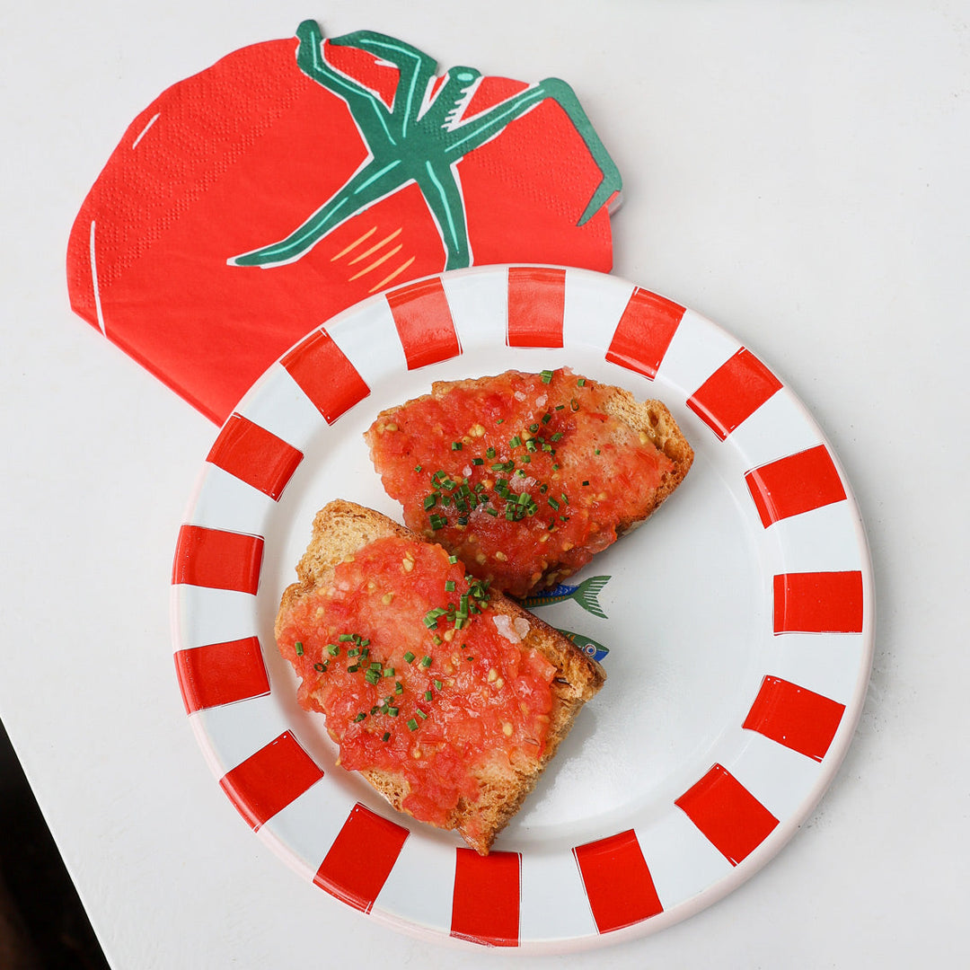 Servilletas con forma de tomate Bon Appetit - Paquete de 20
