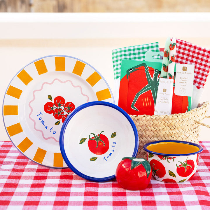 Servilletas con forma de tomate Bon Appetit - Paquete de 20